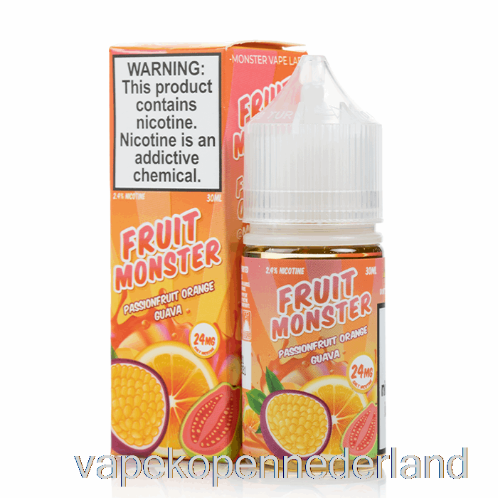 Elektronische Sigaret Vape Passievrucht Sinaasappel Guave - Fruitmonsterzouten - 30 Ml 24 Mg